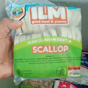 ILM Scallop 500 gr Frozen Food | Makanan Beku | Olahan Daging Ikan Siap Goreng