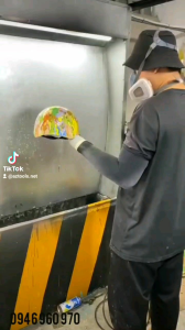 Súng phun sơn đài loan Tuyan W101 bóng mịn có nhiều loại béc dễ lựa chọn