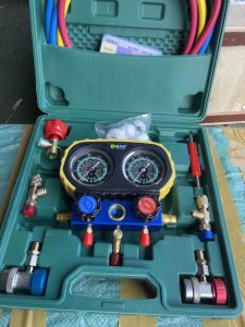 Đồng hồ nạp ga đôiđồng hồ có dầu chống sốc Bộ đồng hồ nạp gas máy lạnh hàng cao cấp