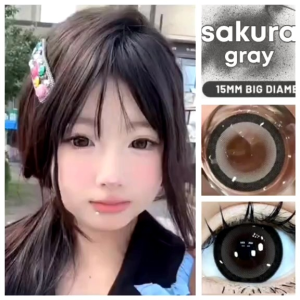 Sakura คอนแทคเลน์ รูปวัสดุเทา/ตาล Gray/Brown เป็นสี 0.00 -10.00 บางทุน