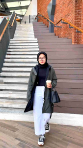 Hijacket - Ixora Coldgrey | Jaket Wanita 100% ORII Waterproof | Jaket Wanita Bahan Waterproof Premium | Jaket Wanita Hijabers