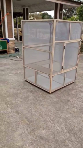 กรงแมว ล้อม2ชั้น ลวดล้อมชั้นใน+กันยุงล้อมชั้นนอก+มีล้อเคลื่อนย้ายสะดวก ขนาด150*100*100 ราคา3900บาท