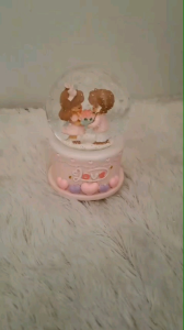 Snowball Kotak Musik Bola Kristal Salju Couple Waterball Snowglobe