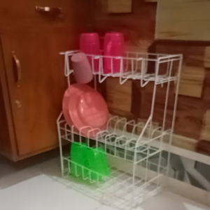 Rak piring RPL 03 kawat besi Rak dapur mini Rak wastafel meja serbaguna susun 3