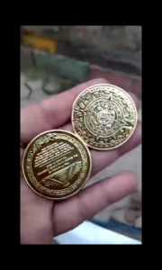 souvenir gold coin peringatan suku maya brass kinclong hadiah koleksi lainya