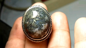 EST. JARI 8 - 9 NATURAL CINCIN BATU AKIK BADAR PERAK / SIGORILAFAU