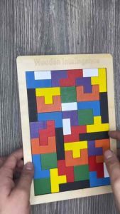 Ready Stock Childrens Cube Building Block wooden Puzzle toy intelligent/education Game for Children 3-4-5-6 Years Old