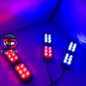 LAMPU LED STROBO GEPENG 12 LED KEDIP / LAMPU Modul KEDIP Dashboard Mata 2 slide Warna DC 12V | Lampu 12 LED bisa Untuk Motor dan Mobil Universal Lampu Kolong