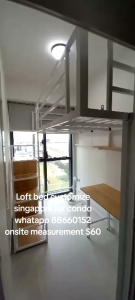 Loft bed customize with shelf and table for condo/HDB/bed room/kids room