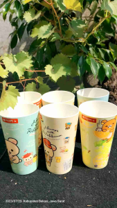 murah 6pcs gelas plastik bergambar lucu/gelas plastik Lion Star ORI 500ml