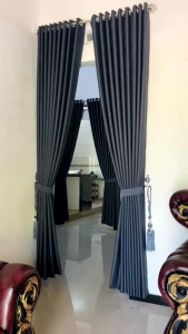 Gorden Jendela Blackout Import Super Tebal Minimalis Embos Polos Doff Panjang 200 - 225 - 250 X 135
