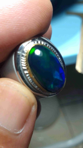 cincin kalimaya black opal asli natural