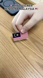 Sticker Bendera Malaysia Jalur Gemilang Mini | Waterproof PVC Car Sticker | Motor Helmet Laptop Decal