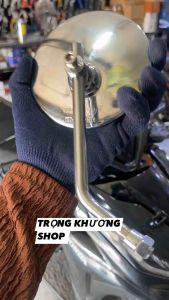 Gương chiếu hậu TRÒN KIỂU chân 10ly ren thuận gắn nhiều dòng xe