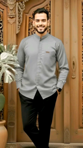 Baju koko pria lengan panjang toyobo premium terbaru kekinian koko muslim modern casual dewasa