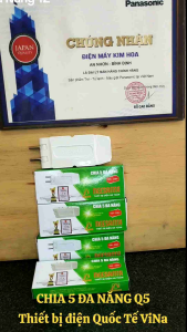 Ổ Điện chia 5 NEESANTA( VINAKA ) Q5 góc 180 Tiện lợi Đa năng siêu gọn siêu tiết kiệm