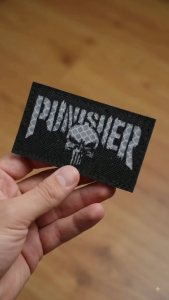 The Punisher logo skull reflectorized Velcro Patch Embroidery Tactical Patch for bag vest cap jacket helmet fashion accessories