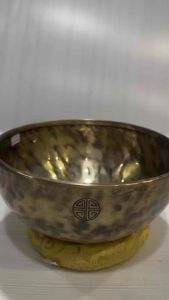Tibetan Full Moon Singing Bowl 22.5cm – Handcrafted Bronze 1.4kg G Tone | Authentic Meditation & Healing Sound