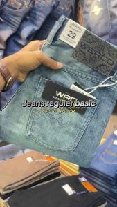Werco Denim Pants Washing Cringkel Garment - Celana Panjang Pria Distro Non Strecht Premium Quality - Celana Denim Pria Reguler Ripped Sobek Lutut - Celana Jeans Panjang Standar Pria Kekinian