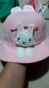 T.I - Topi Anak Laki Perempuan Paw 3D Bear Hoase Bucket Hat Import