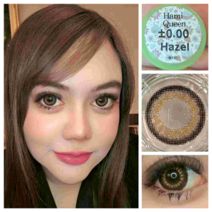 คอนแทคเลนส์ รุ่น Hima Queen สี Hazel / เฮเซล ค่าสายตา (0.00) เปลี่ยนแทนทุกเดือน