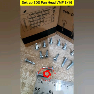 (50 pcs) Sekrup Roofing SDS PH 8x16 / Skrup Baja Ringan Pan Head 1.6CM