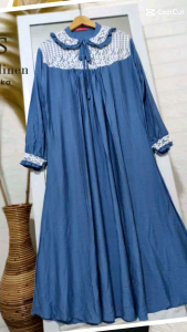 MIDI DRESS POLO LINEN SILK / MIDI DRESS MAXI BRUKAT MALIKA / DRESS LEBARAN 2023