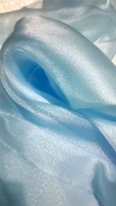 Kain Organza Crinkle / bahan organza pasir / bahan organza crystal metalik