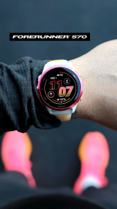 Garmin Forerunner 570 Advance GPS Running Smartwatch with AMOLED Display Built-in Speaker and Mic