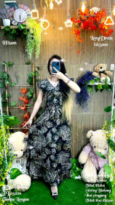 Longdress Wanita 665200 detail keterangan ada digambar import kualitas import 250gram