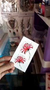 1 set isi 4 tato temporer bunga dandelion