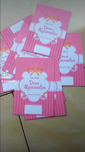100 pcs dan 50 pcs undangan AQIQAH