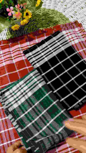 1 lusin serbet lap piring katun tebal JUMBO 55 x 55 cm motif kotak serap air serbaguna