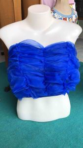 เสื้อเกาะอกฟรุ้งฟริ้ง ผ้าตาข่าย สไตล์เกาหลี งานสวย