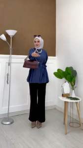 ALEA Blous Semi Tunik Polo Linen Premium