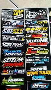 STIKER KATA KATA | STIKER KATA KATA VIRAL | STIKER PACK | STIKER 1 LEMBAR | STIKER CROMO