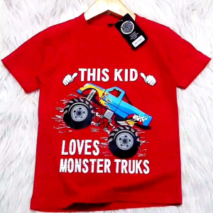 KFS 19 Baju Kaos anak Laki Laki BLAZE Loves Monster Trucks Couple Baby Kids Junior - Kaos Anak Laki Laki - Kaos Anak Cowok Keren Terbaru