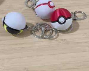 [3D printed] Ready stock keychain pokeball clicky!! Red white pokeball Premier pokeball and others!