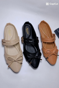 Sepatu balet  wanita flat Mules lidia kekinian