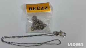 BL-2000 stainless Steel Lanyard - durable metal chain - secure clasp - compact storage bag - versatile accessory for keys or ID cards