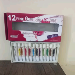 Cat Air Gouache 12 Fine Colour Untuk Melukis