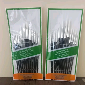 Kuas Lukis Merk Bianyo Satu Set Isi 12 Pcs Hitam