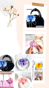 Orchid Bag Charm-Gantungan Tas Bunga Anggrek- Orchid Coker-Orchid Keychain-Gantungan Kunci Bunga Anggrek-Bag Charm Orchid Korea- Kalung Orchid