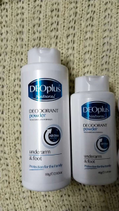 DEOpIus Natural DEODORANT non- darkening powder underarm & foot All day Protection