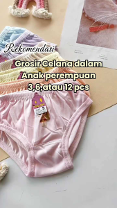 6 PCS CELANA DALAM ANAK PEREMPUAN MOTIF CANTIK BAHAN KATUN