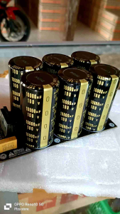 Kit PSU isi 6 elco 100v 10000uf Nichicon original class AB Psu isi 6 elko 10000uf 100volt merk Nichicon