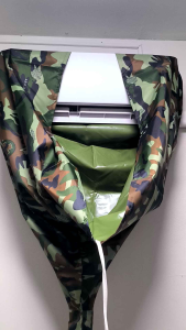 เซ็ทคู่ ผ้าล้างแอร์ PU 2x3 เมตร ลายทหาร + ผ้าใบ PU 2x3 เมตร ลายทหาร กันน้ำยาเคมีได้ 100% ราคาสุดคุ้ม