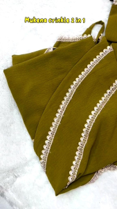 Bisa [COD] Mukena Cringkel Renda Susun Mukena Cingkel Jumbo