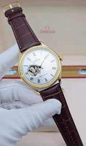 ĐỒNG HỒ NAM CHÍNH HÃNG Orient FAG00002W0 Automatic Caballero Classic Gold Case Open Heart Brown Leather For Men