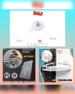 Tempelan Stiker Baut Mur Tempel Dinding Baut Penyanggah Tanpa Paku Bor
